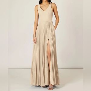 NWT AZAZIE LINDSEY A-Line Champagne Dress